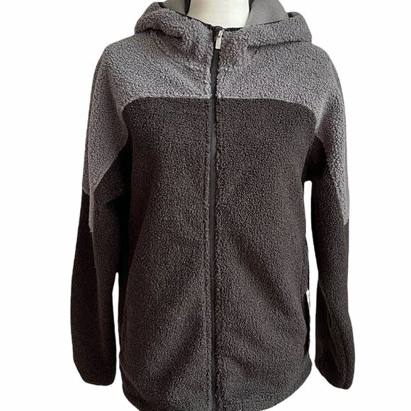 all in motion sherpa full zip black/gray jacket - Picture 5 of 7